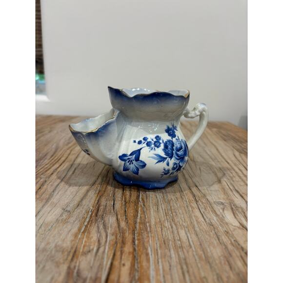 Vintage Victorian Shaving Skuttle Mug Old Foley James Kent Staffordshire England - Picture 1 of 8